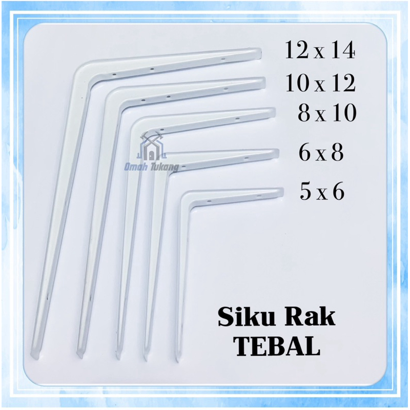 Jual ECER Siku Rak L 5x6 TEBAL Harga per 1 bj / Siku Rak Putih Sangat ...