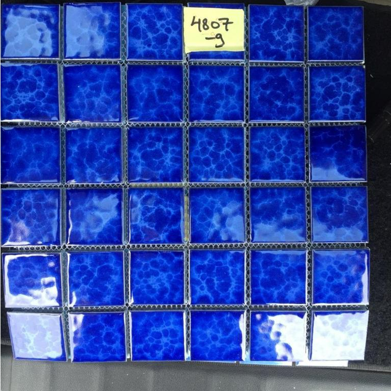 Jual Keramik Kolam Renang 30x30 / Mosaik Mozaik Biru Hijau Tiles / Pool ...