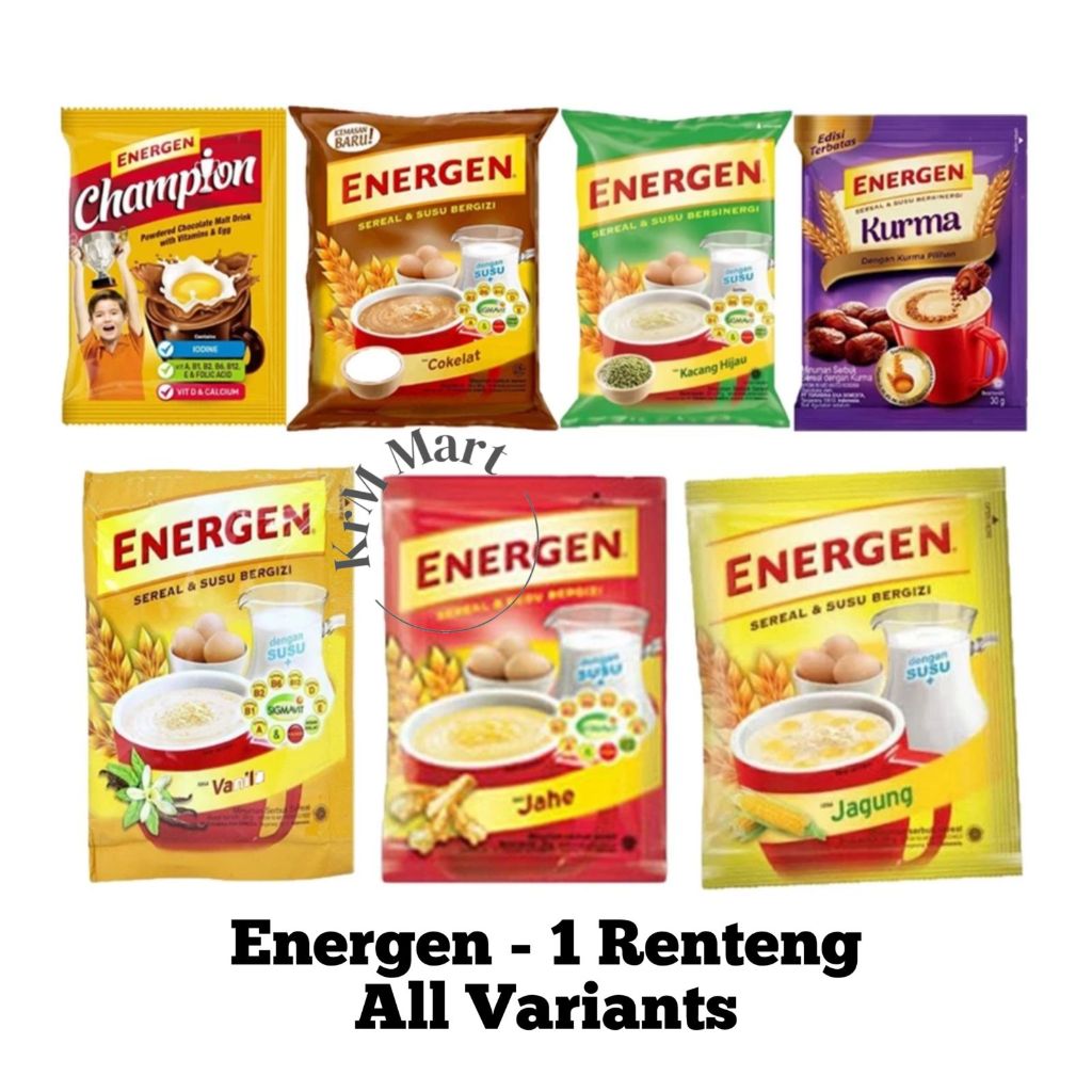 Jual Energen 1 renteng All Varian cokelat coklat kacang hijau ijo ...