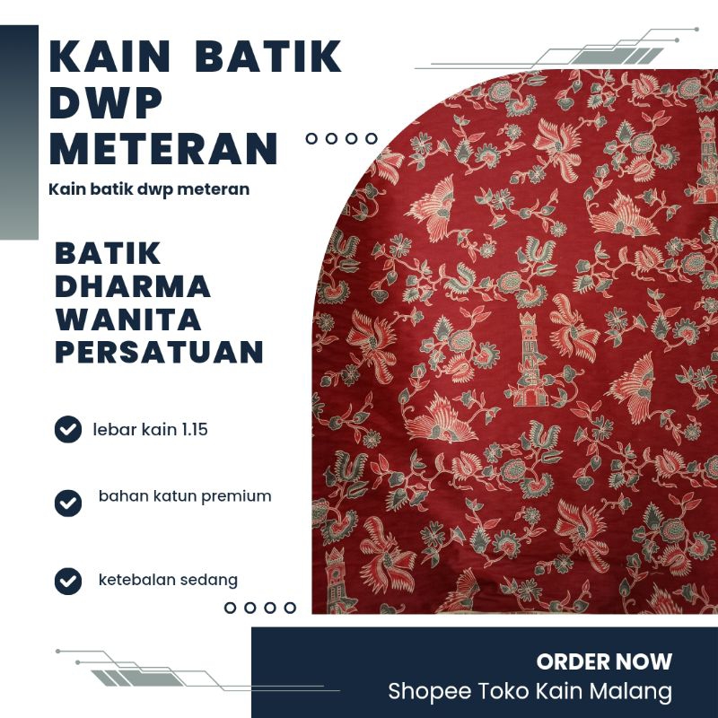 Jual KAIN BATIK | BAHAN BATIK DWP/DHARMA WANITA PERSATUAN PREMIUM ...