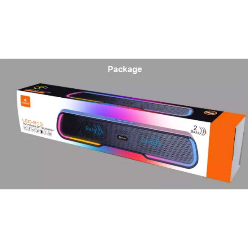 Jual Speaker Bluetooth Kisonli LED-913 Soundbar RGB Bass -05169 ...