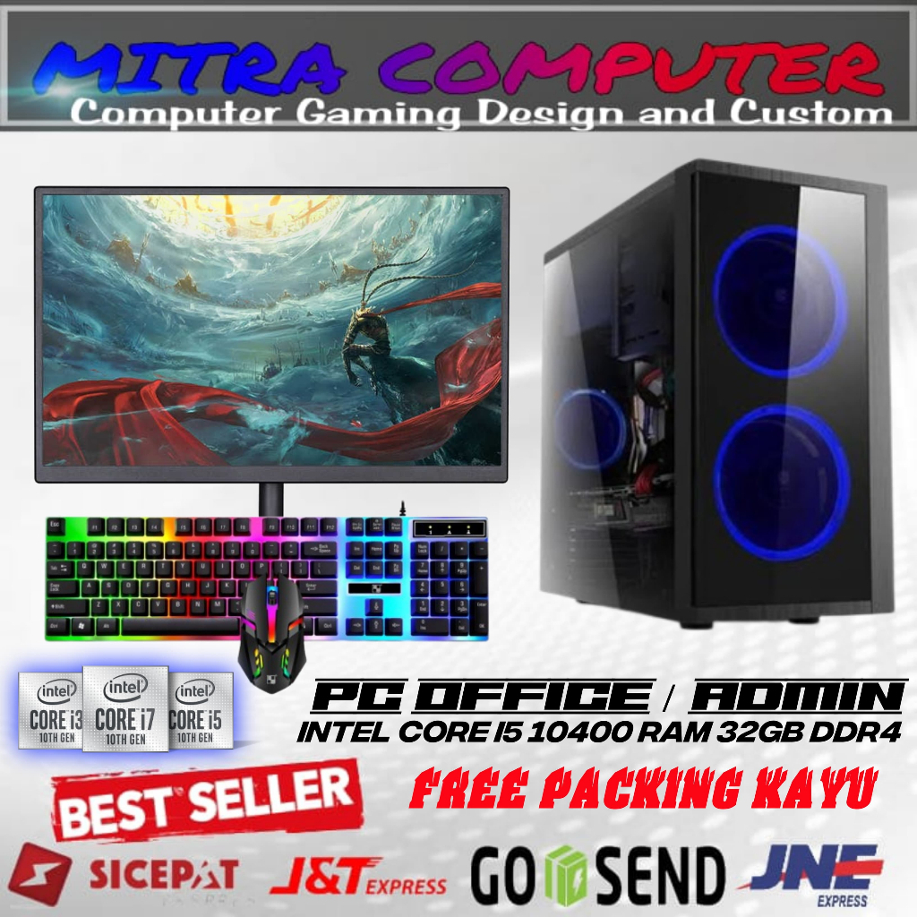 Jual PC Rakitan Fullset Murah Gen10 intel Core i5 10400 Ram 32gb Ssd ...