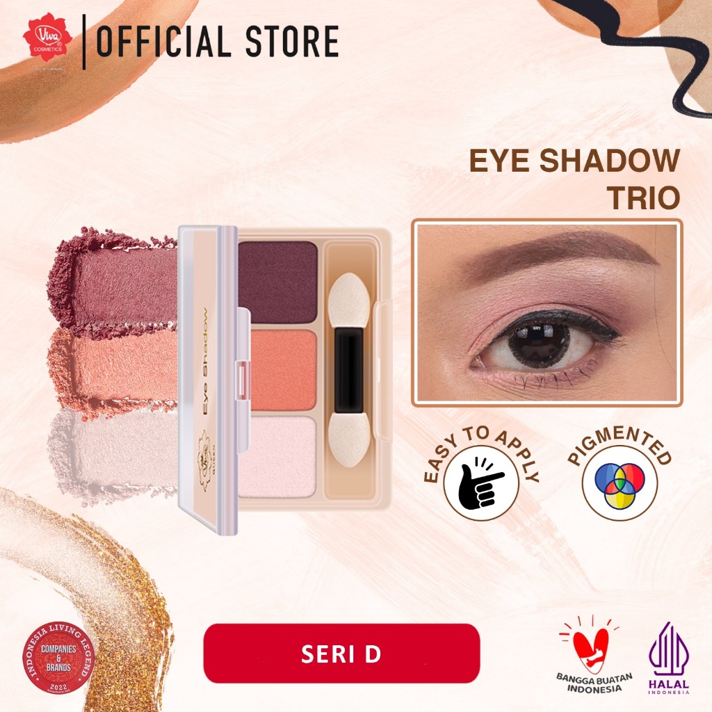 Jual Viva Queen Eye Shadow Trio Series A | B | C | D | E | Shopee Indonesia