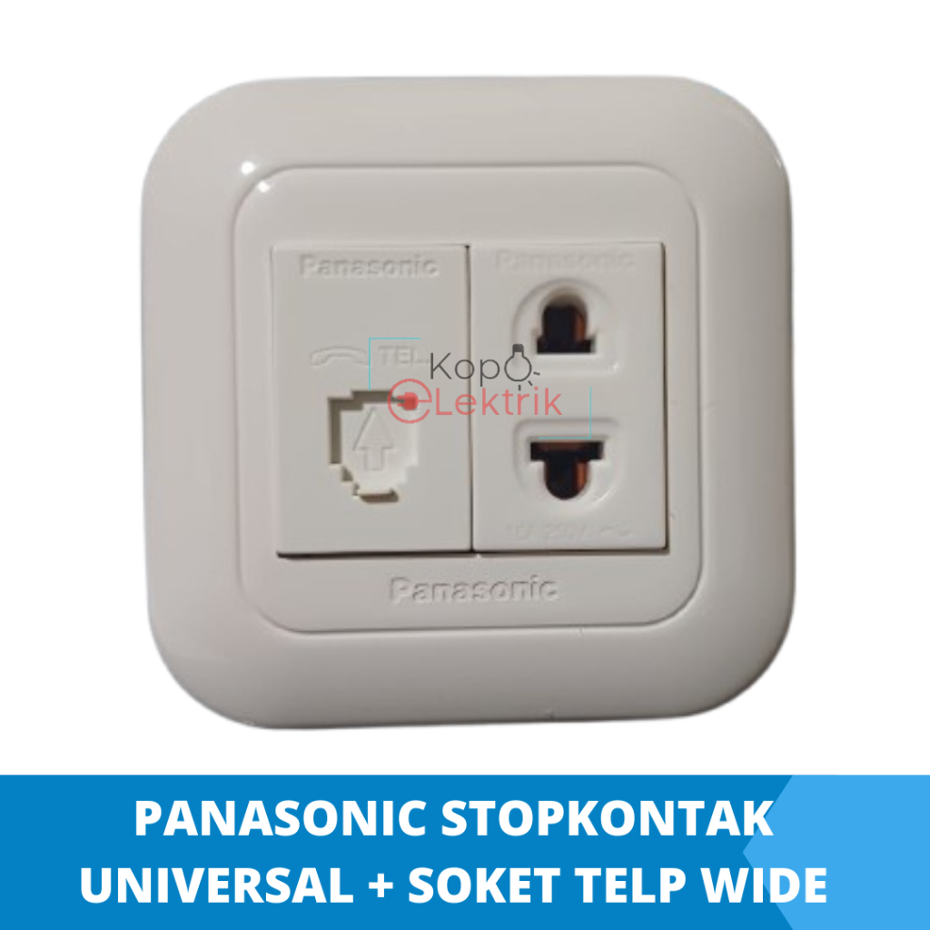 Jual Panasonic StopKontak Universal + Soket Telp Inbow Tanam | Shopee ...