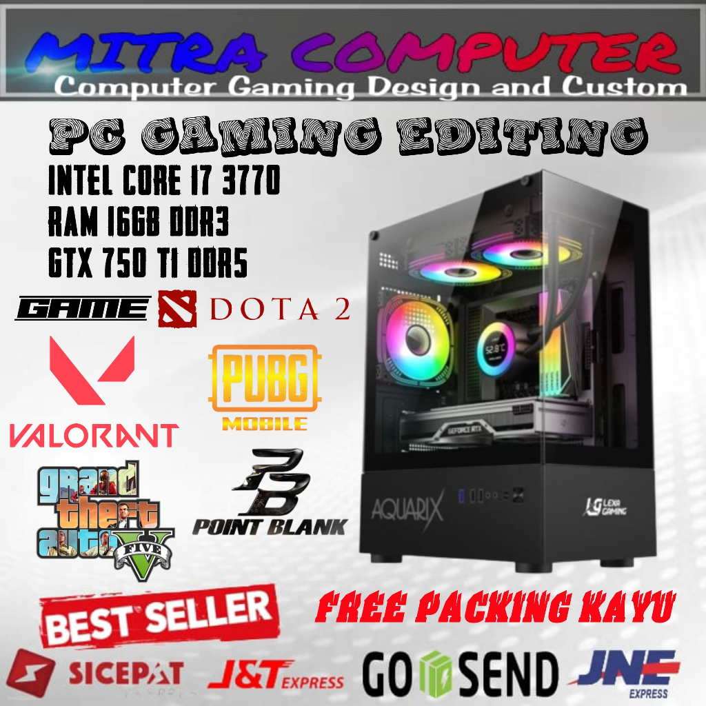 Jual PC Rakitan Gaming Editing Murah Intel Core i7 3770 Ram 16gb SSD ...
