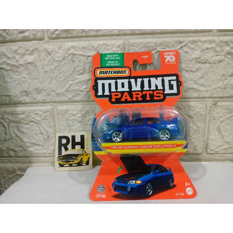 Jual Matchbox 1996 Mitsubishi Lancer Evolution IV Open kap moving parts ...