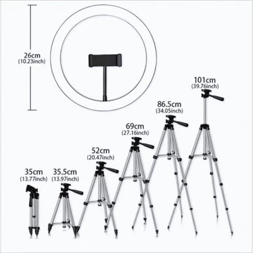 Ringlight 26cm Tripod 3110 Selfie Make Up Live Vlog Lampu Ring Light