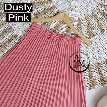 Rok Plisket Kerja Wanita Jumbo Bahan Hyget Premium