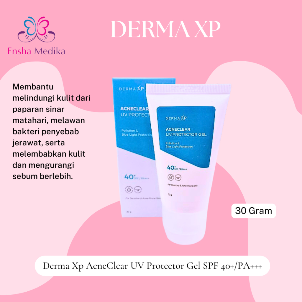 Jual Derma Xp AcneClear UV Protector Gel SPF 40+ PA+++ 30g – Sunscreen ...