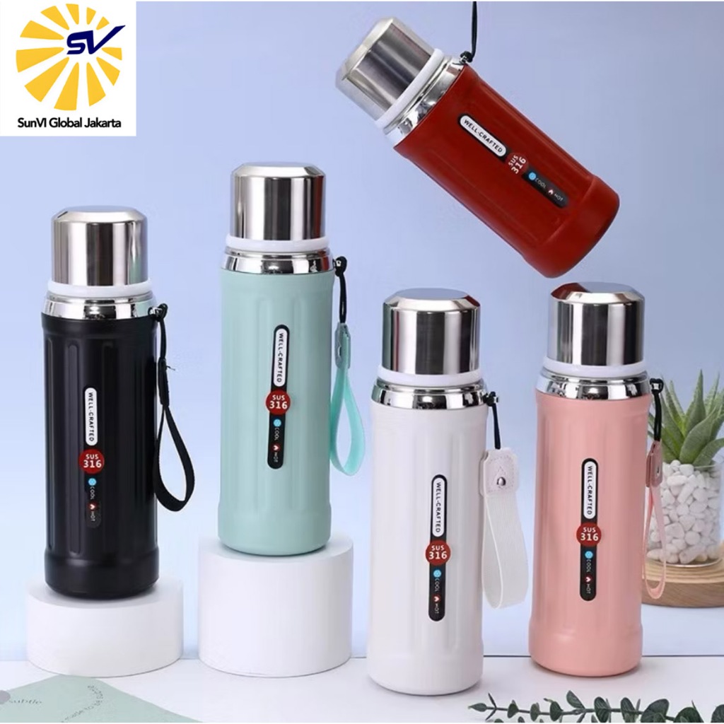Jual (SV) Botol Termos Roma Vacuum Insulated Portable Tutup Gelas Hot ...