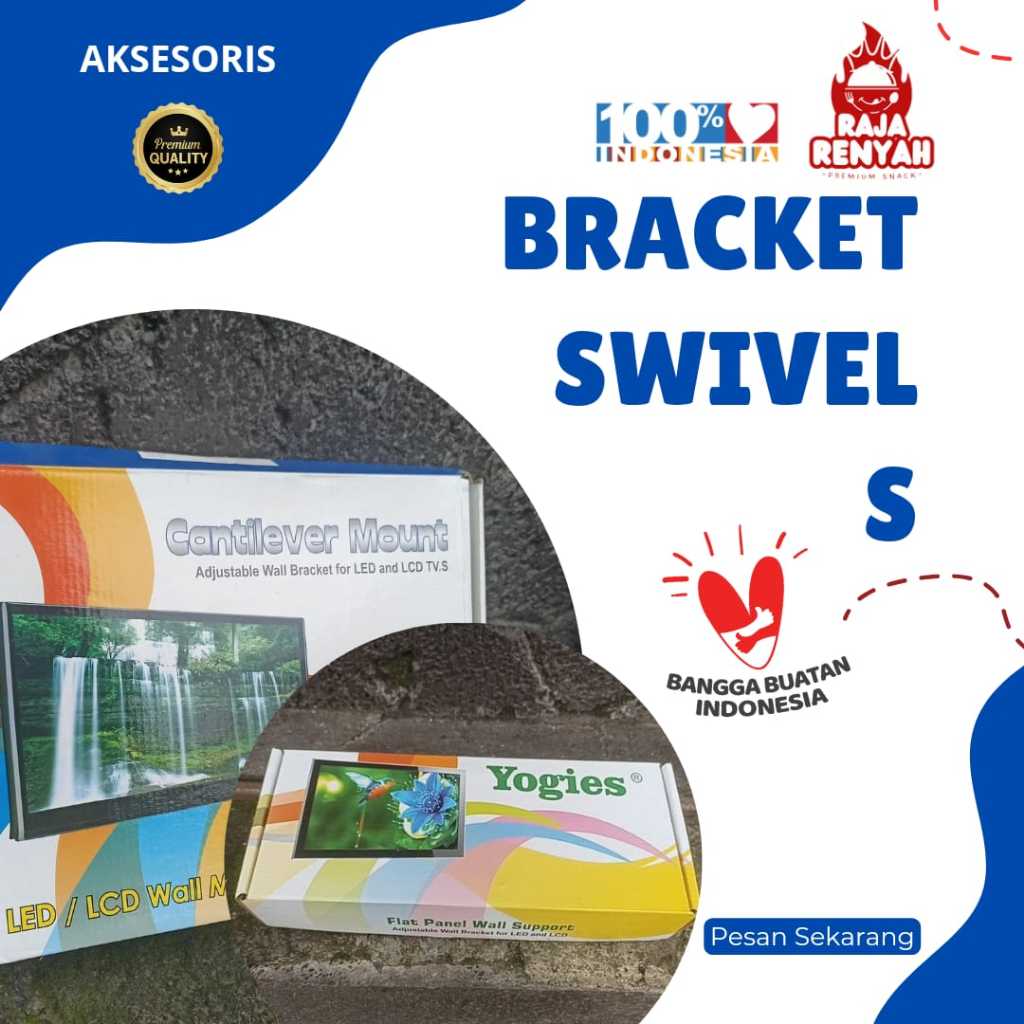 Jual BRACKET TV DINDING SWIVEL S 10-37 INCH 180° / MAKSIMAL VESA 25 X ...