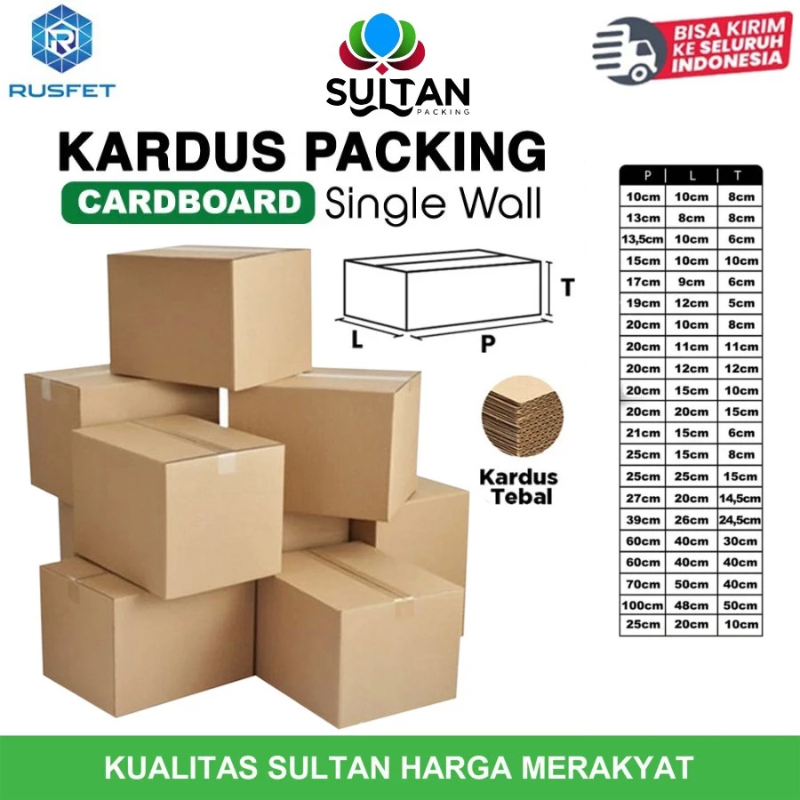 Kardus Packing Polos Cokelat