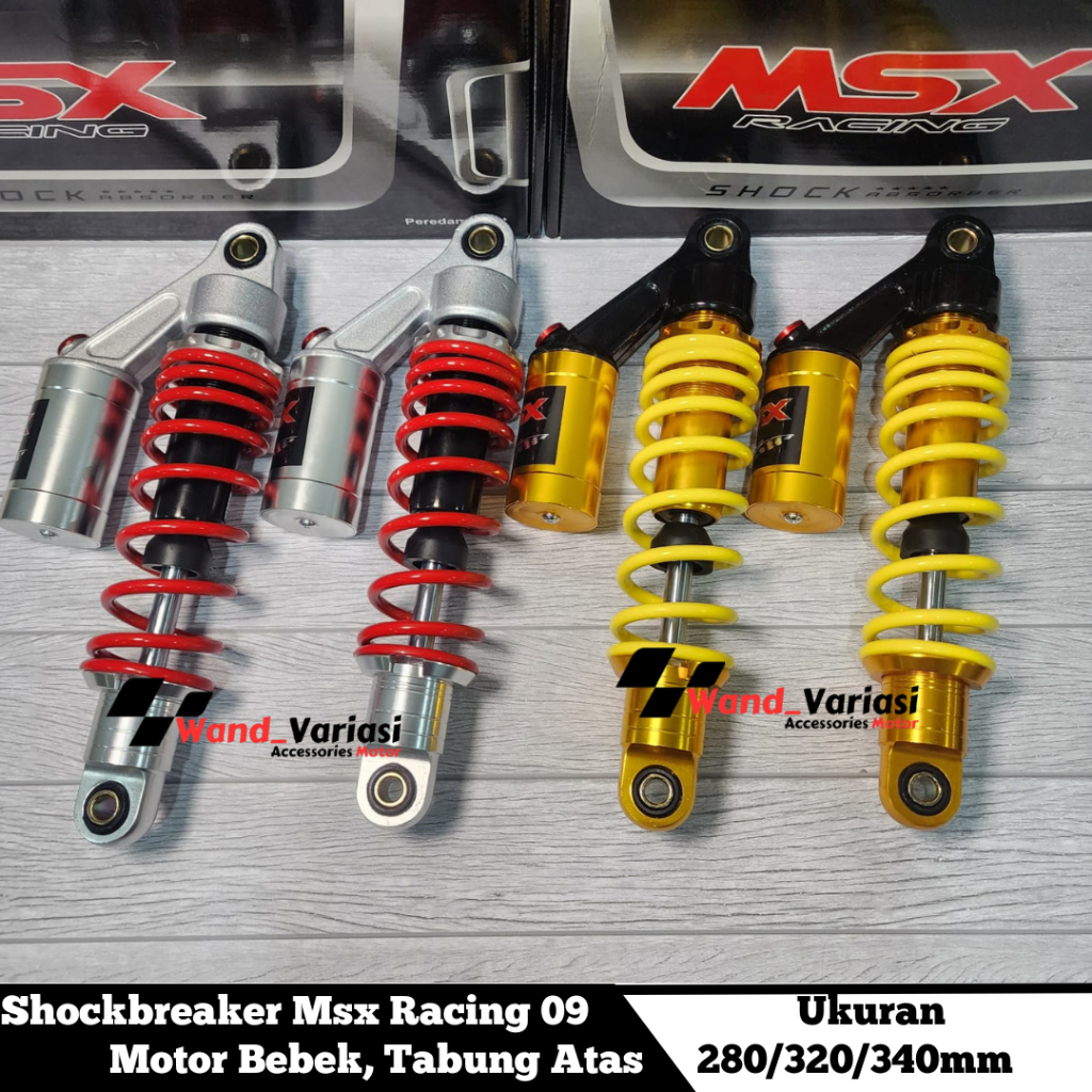 Jual Shock Motor Bebek Tabung Atas MSX Racing-Shockbreaker Belakang ...
