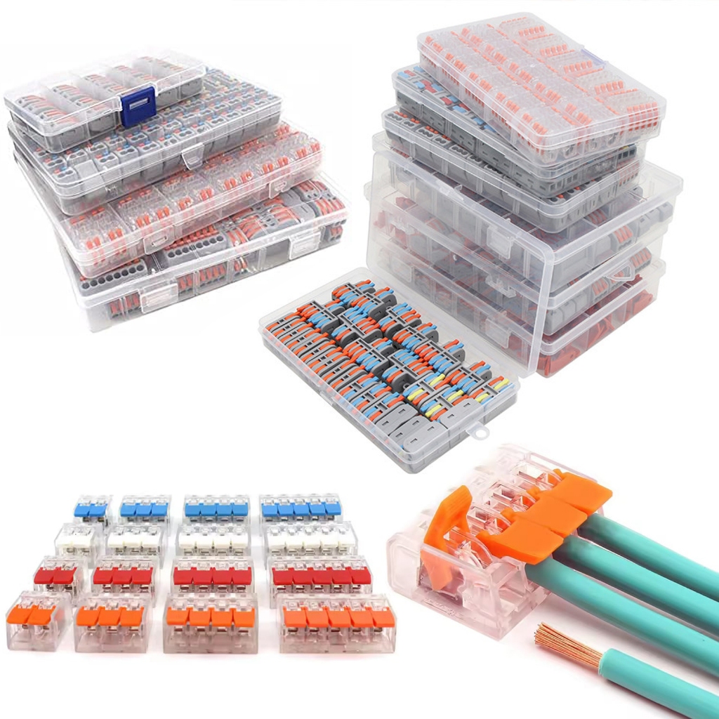 Jual 100pcs Terminal Listrik Blok Connector Box Electrical Lever Wire ...