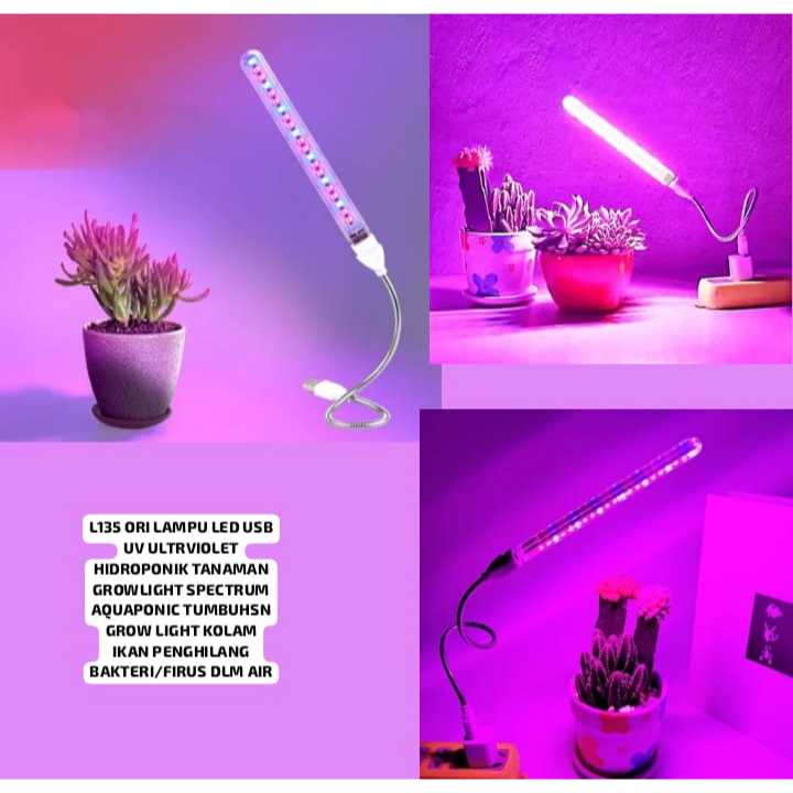 Jual L135 LAMPU LED USB UV ULTRAVIOLET HIDROPONIK TANAMAN GROWLIGHT ...