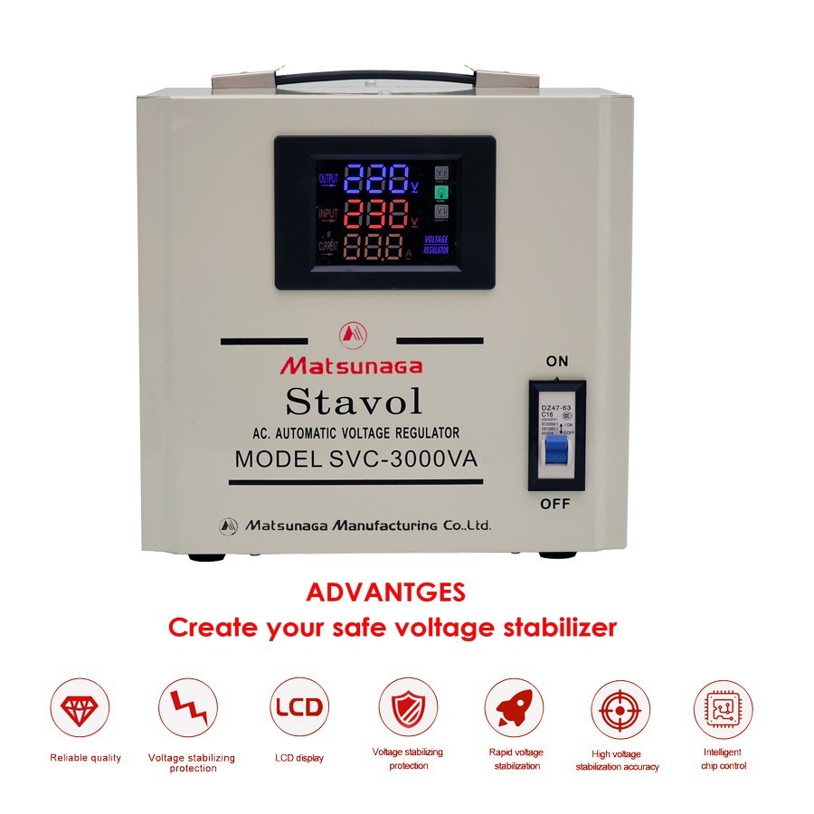 Jual STAVOLT SVC DIGITAL 3000W & 2000W MATSUNAGA STAVOL STABILIZER ...