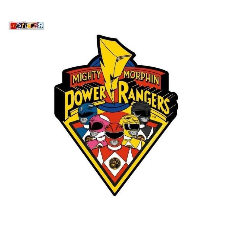 Jual sticker mighty morphin power rangers logo diecut stiker retro film ...