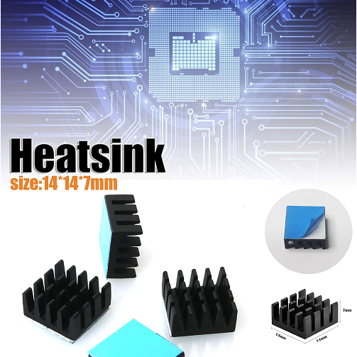 Jual Heatsink Cooling Aluminium Pendingin Radiator Black 14x14x7mm ...