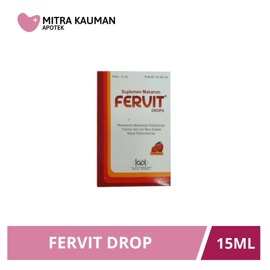 Jual Fervit Drops 15 ml - Membantu Memenuhi Kebutuhan Vitamin dan Zat ...