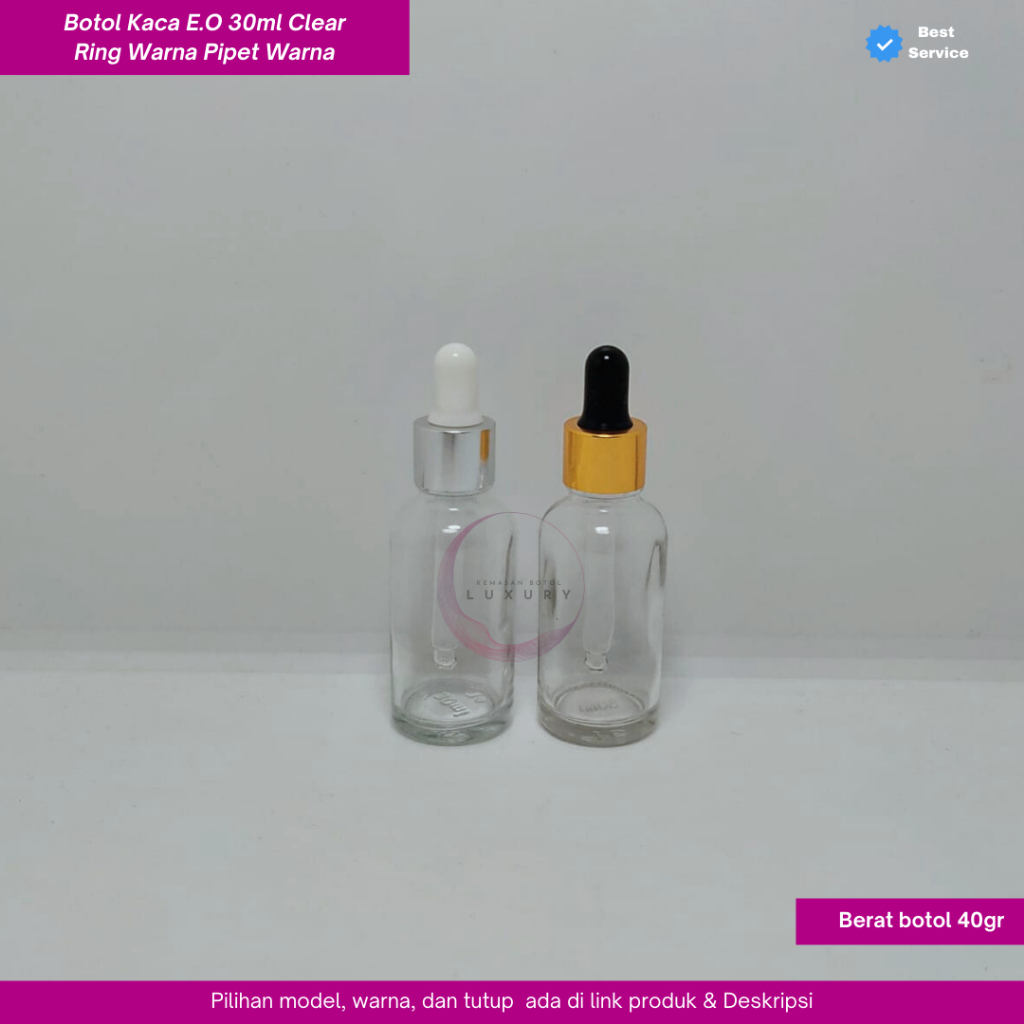 Jual Botol 30ml EO Kaca Ring n18 Botol Serum | Shopee Indonesia