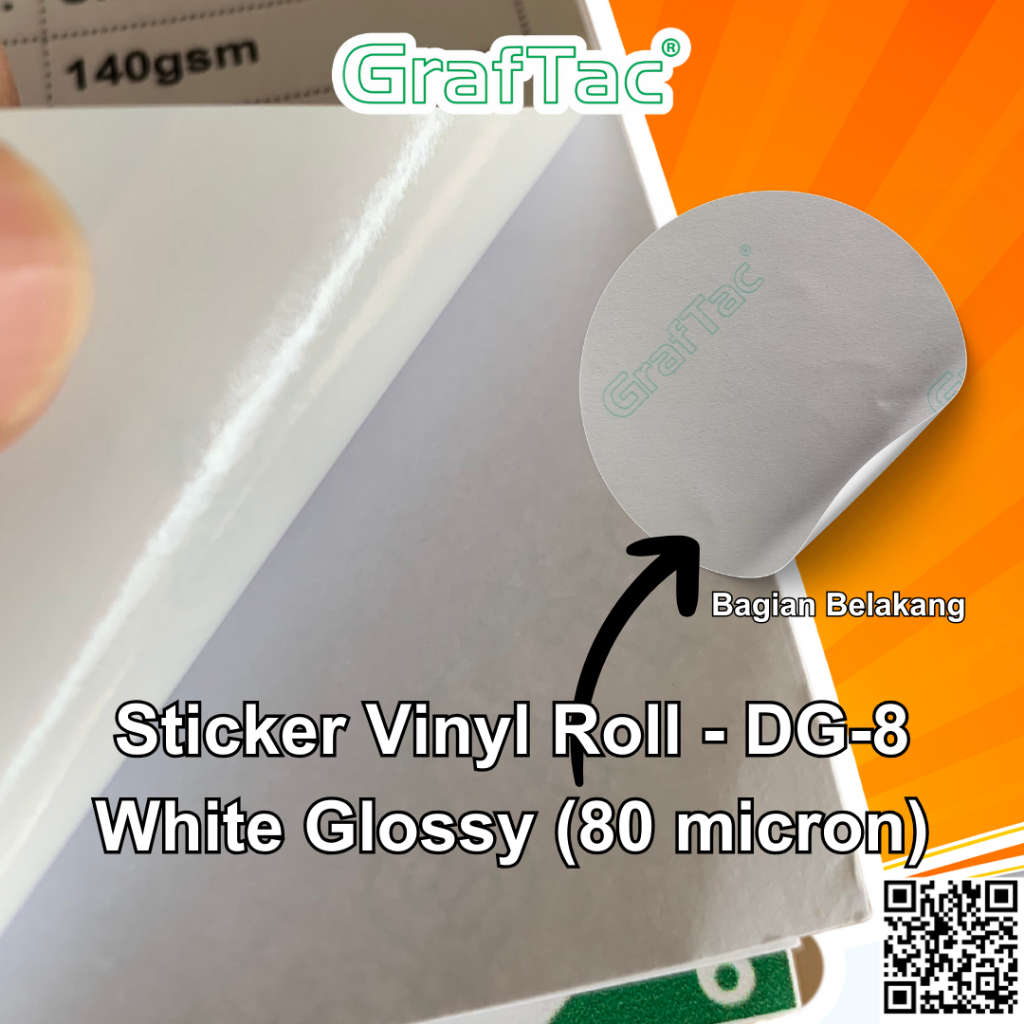 Jual GRAFTAC DG-8 Sticker Roll Stiker Vinyl Digital Print Eco Solvent ...