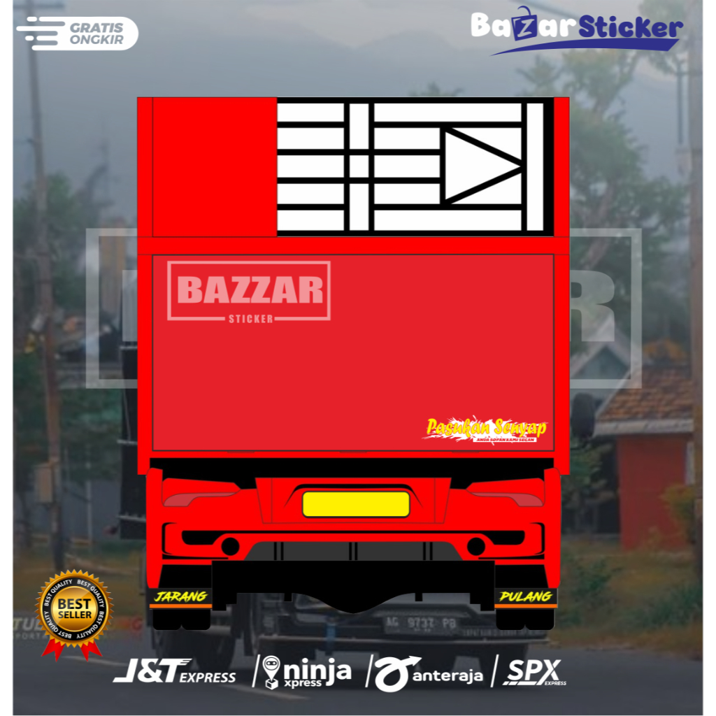 Jual stiker kaca kata kata pasukan senyap sticker variasi kaca mobil ...