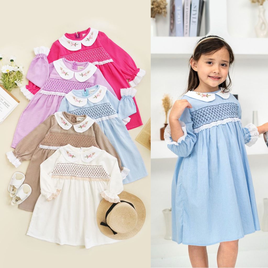 Little M Smock Midi Dress Anak Perempuan