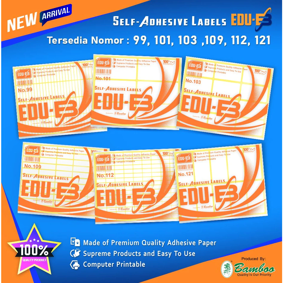Jual Self Adhesive Labels ( Tersedia ukuran 99, 101, 103, 109, 112, 121 ...