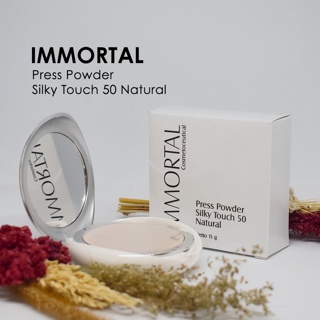 Jual IMMORTAL PRESS POWDER SILKY TOUCH SPF 50 (Natural & Ivory ...