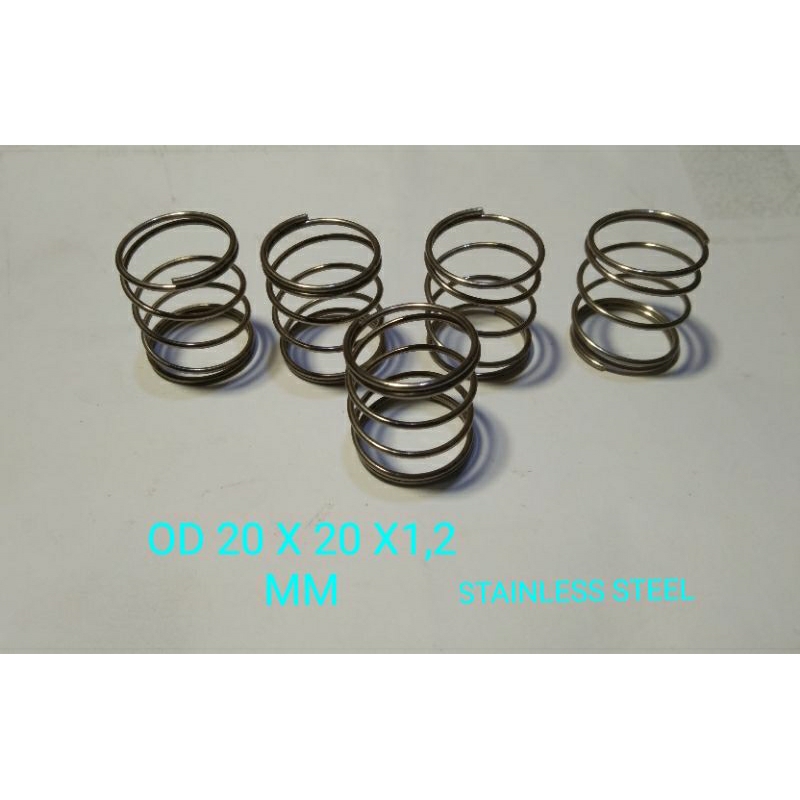 Jual PER SPRING PEGAS TEKAN OD 20X20X1,2 STAINLESS STEEL | Shopee Indonesia
