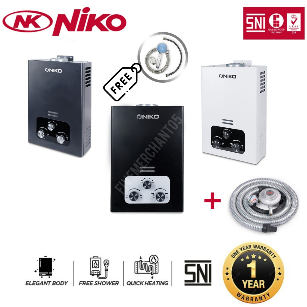 Jual Water Heater Niko OS 6B OS 6W OS 6G Onsen Gas 6 Liter Pemanas Air ...