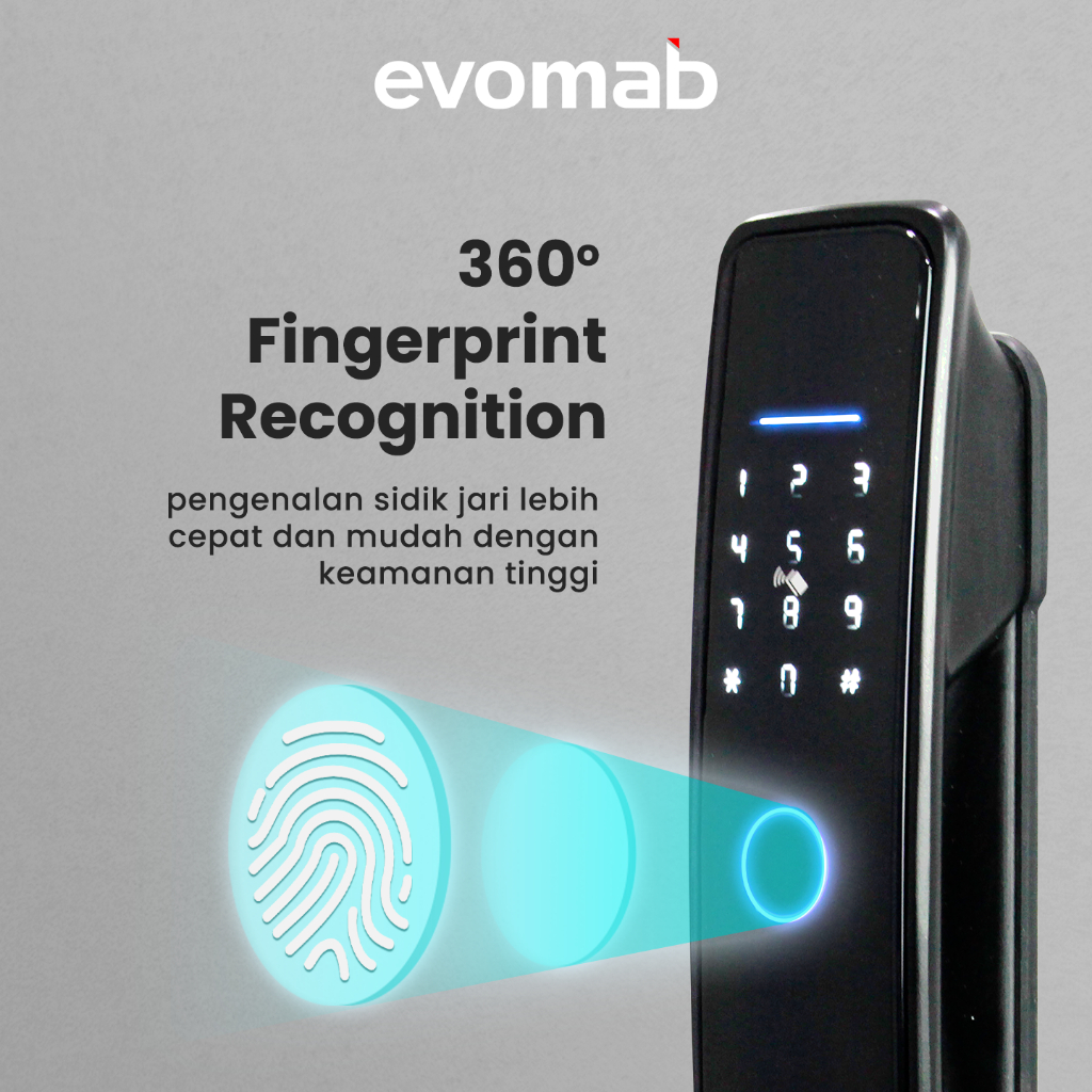 Jual evomab Smart Door Lock Kunci Pintu Digital Fingerprint Bahasa ...