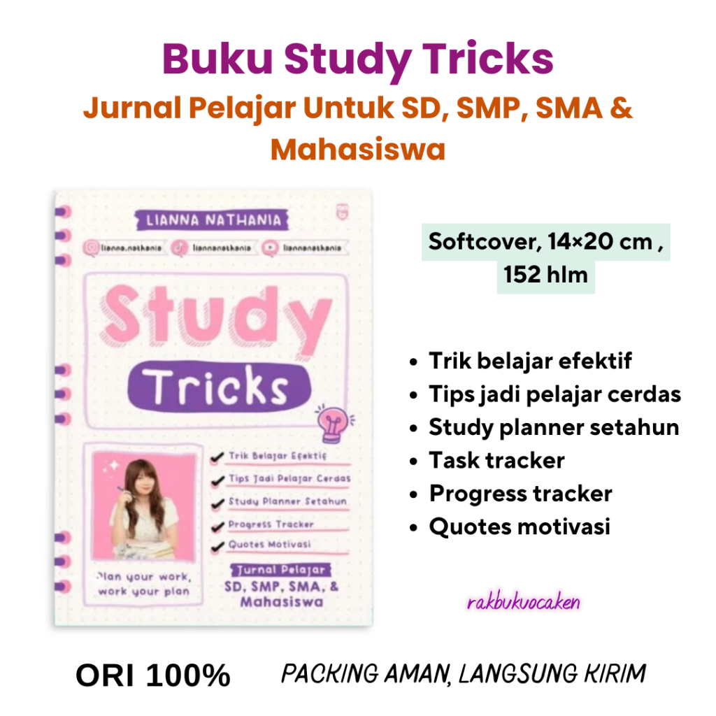 Jual Buku Study Tricks By Lianna Nathania Jurnal Pelajar Untuk Sd