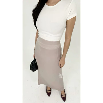 HL Shimmer Flare Skirt Rok Satin Shimmer Women’S Highwaist Slim Skirt (L Series)