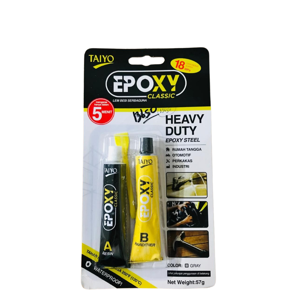 Jual TAIYO EPOXY CLASSIC Lem Besi Tahan Panas 250 F Epoxy 5 Menit Lem ...