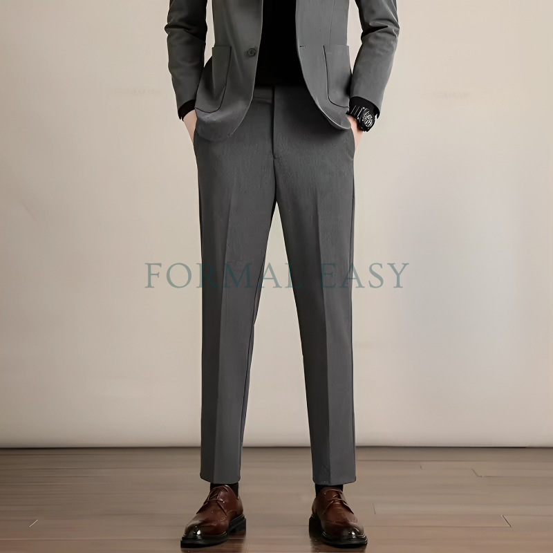 Jual Formal Easy - Celana Formal Pria Grey Slimfit | Shopee Indonesia