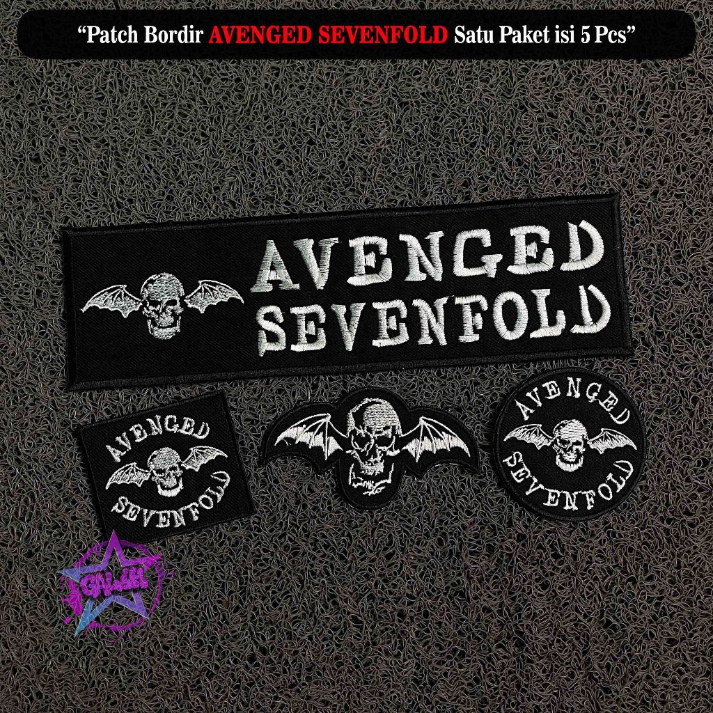 Jual PATCH BORDIR EMBLEM BORDIR AVENGED SEVENFOLD SATU PAKET ISI 4 ...