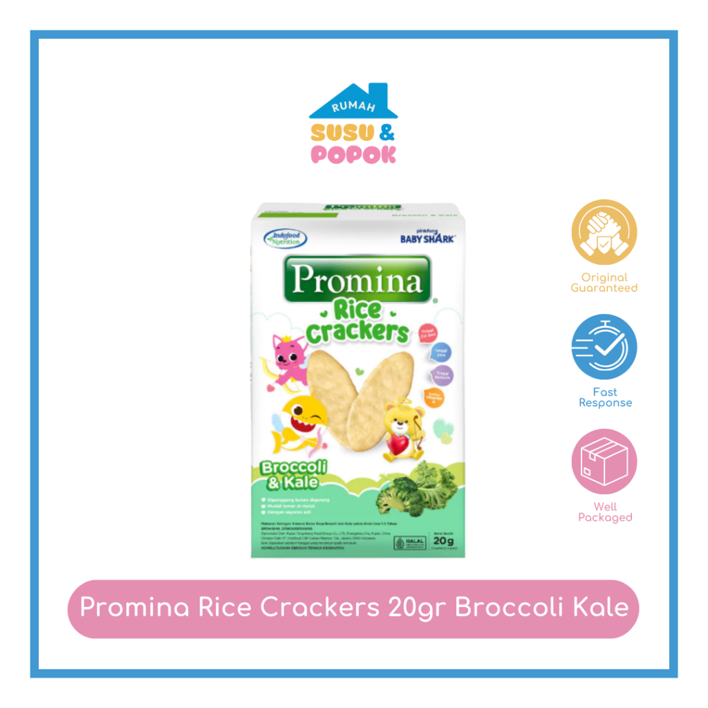 Jual Promina Rice Crackers Broccoli & Kale 20gr | Shopee Indonesia