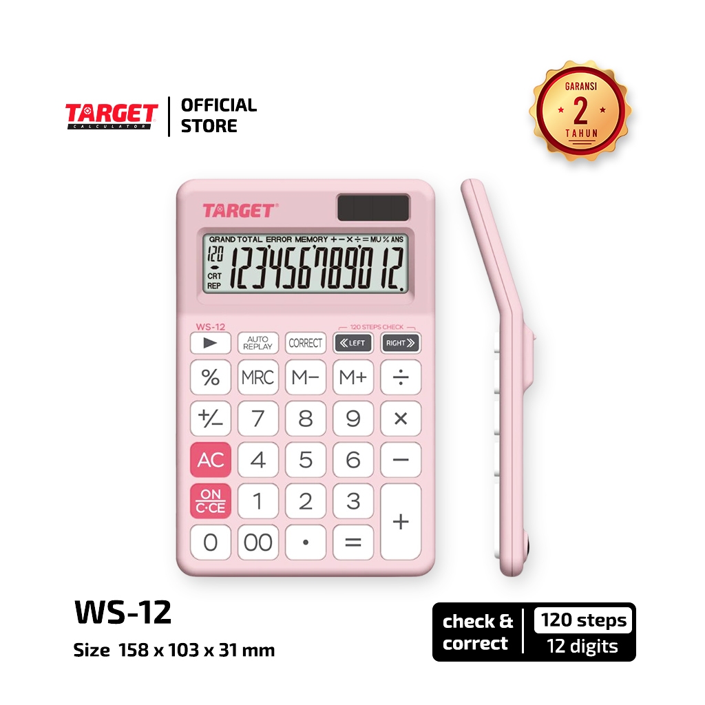 Jual Target WS -12 - Desktop Calculator - 12 digit | Shopee Indonesia