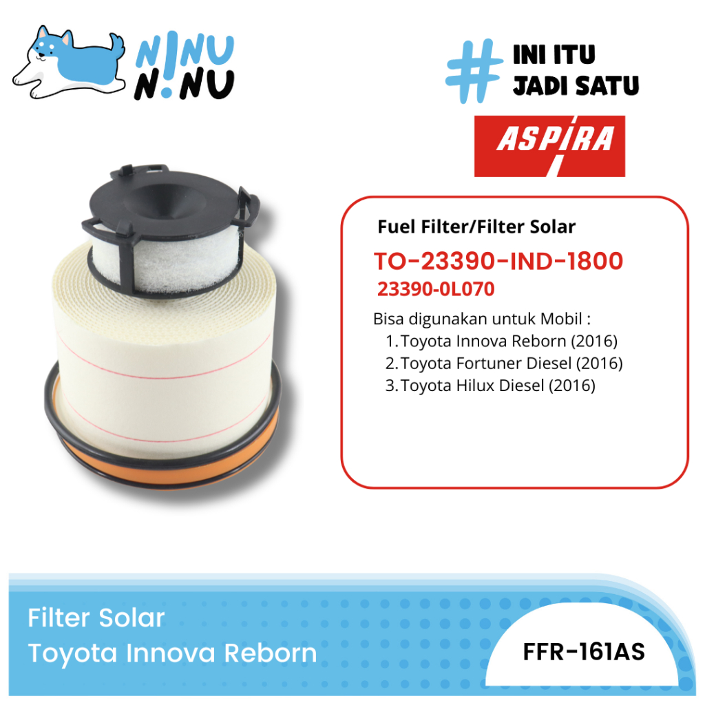 Jual Fuel Filter Toyota Innova Reborn Diesel tahun 2016 Aspira | Shopee ...