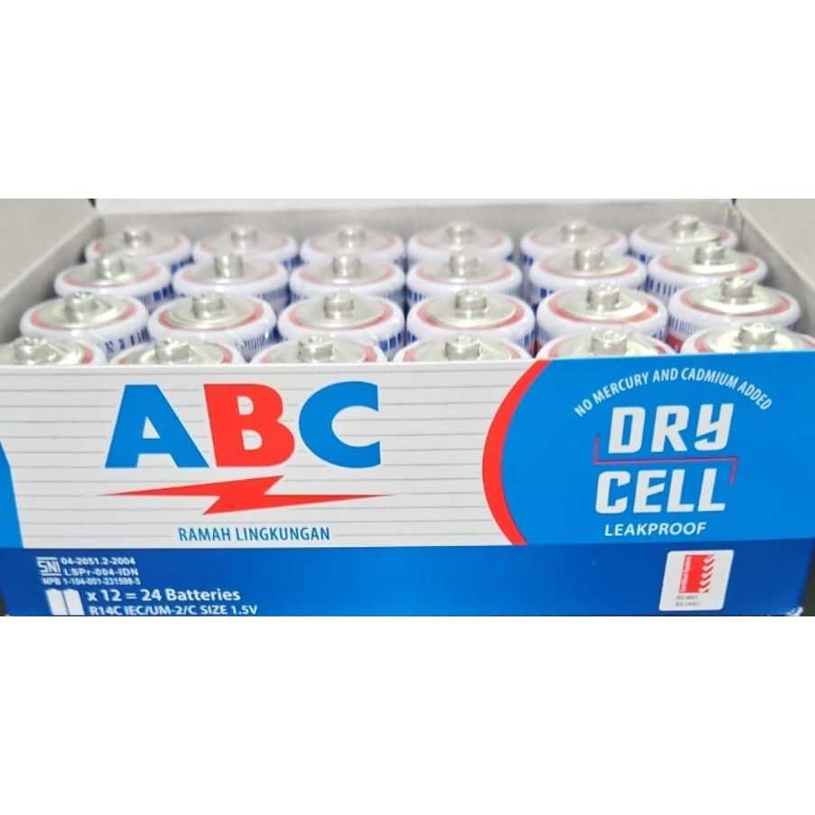 Jual ABC Carbonzinc R14 Biru Tanggung isi 2 Pcs /C / Tanggung / baterai ...