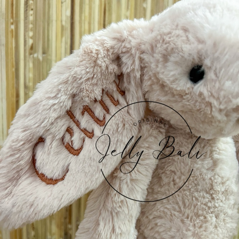 Jual Jellycat Custom Nama Bordir Embroidery Bashful Bunny Boneka ...