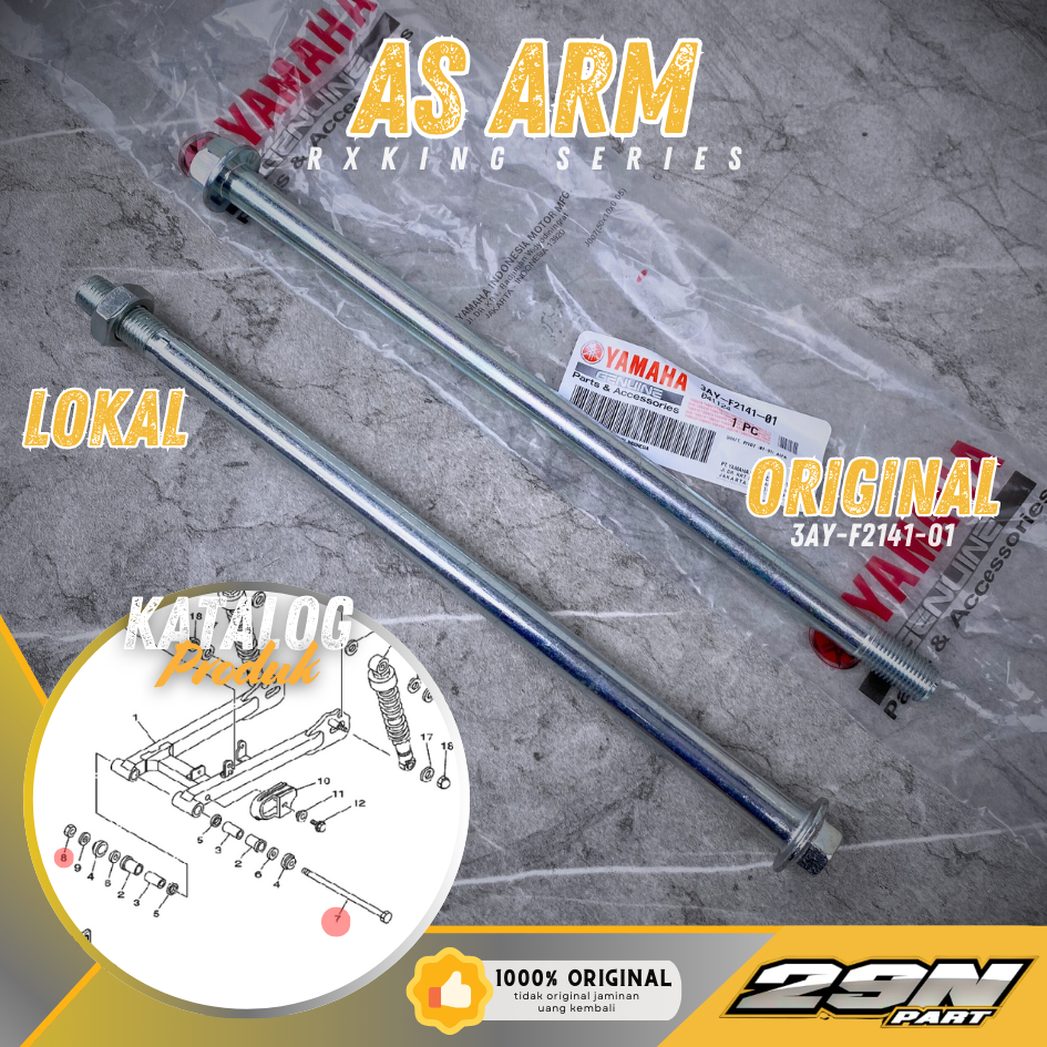 Jual as swing arm plus mur rx king rxk rxs original yamaha 3AY-F2141-01 ...