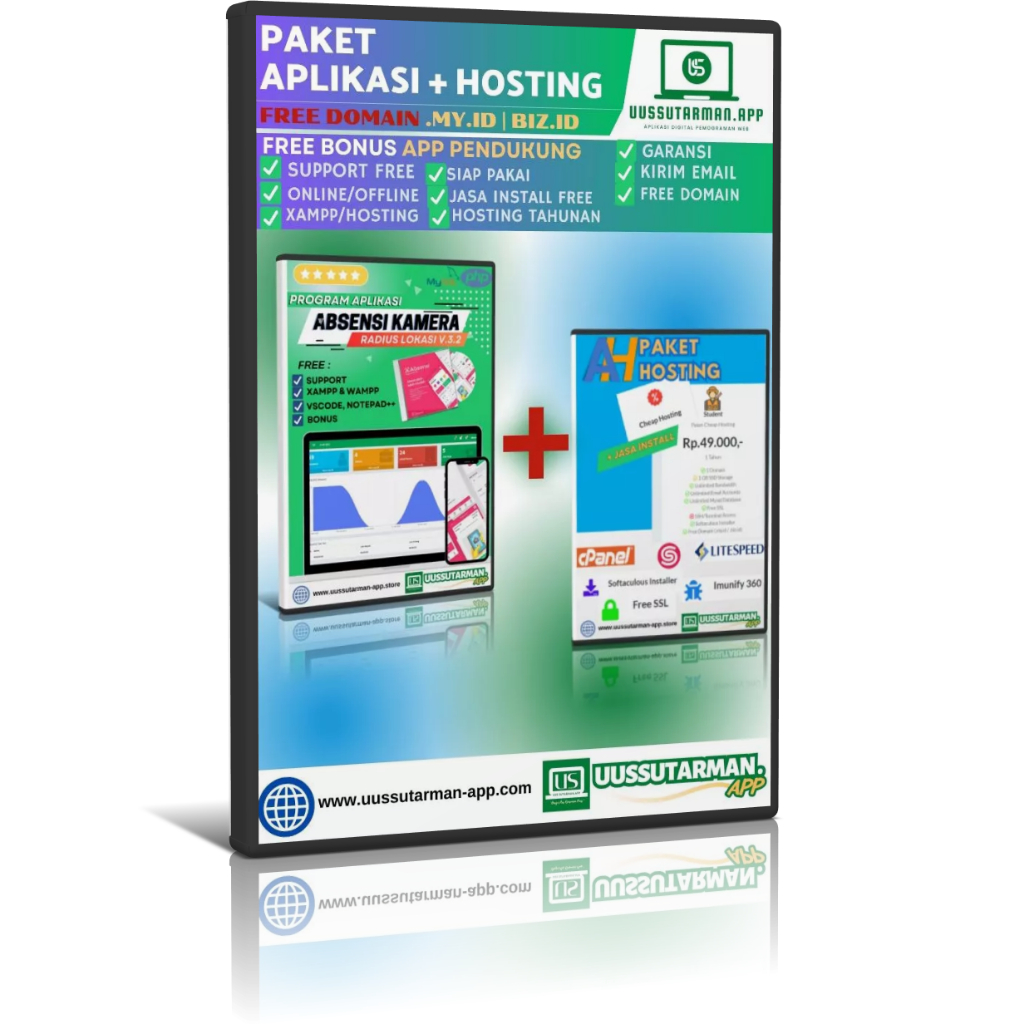 Paket Aplikasi Berbasis web lengkap dengan hosting siap pakai