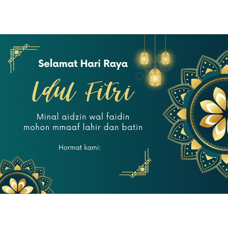 Jual kartu ucapan hari raya custom stiker glossy 10x7cm | Shopee Indonesia