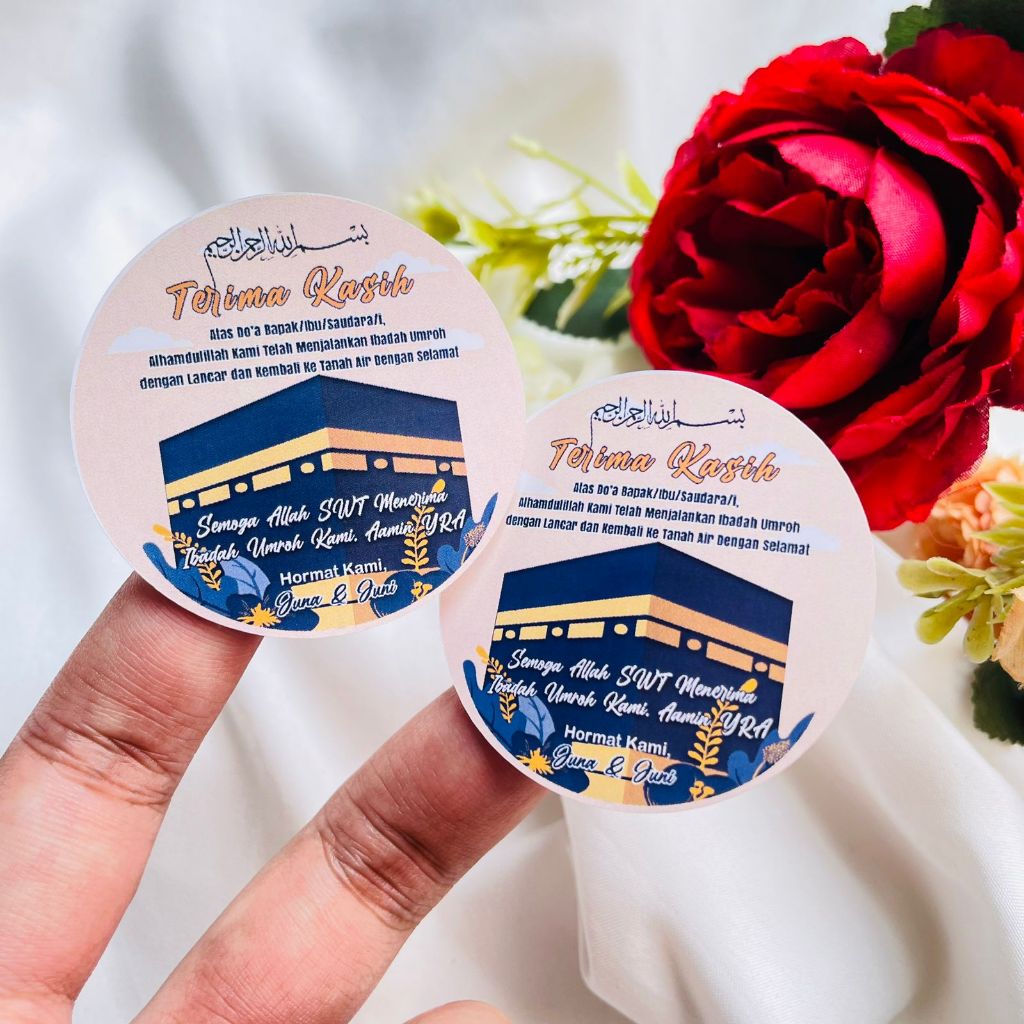 Jual Threemind Cetak Label Umroh Sticker Bulat Gift From Haji Cetak ...