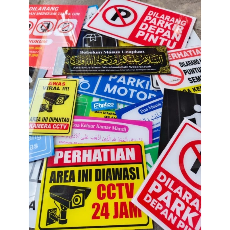 Jual SIGNAGE AKRILIK SIGN BOARD CUSTOM // ACRYLIC // RAMBU // // 2 MM ...