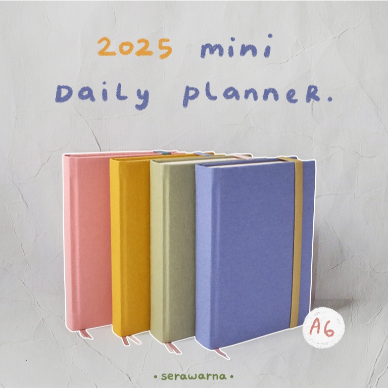 Jual 2025 Mini Daily Planner Custom Cover | 6 month & 3 month | A6 ...
