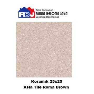 Jual Keramik 25x25 Asia Tile Roma Brown | Shopee Indonesia