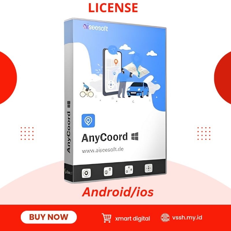 Jual [xmart digital] Aiseesoft AnyCoord 1 Tahun android/iPhone GPS